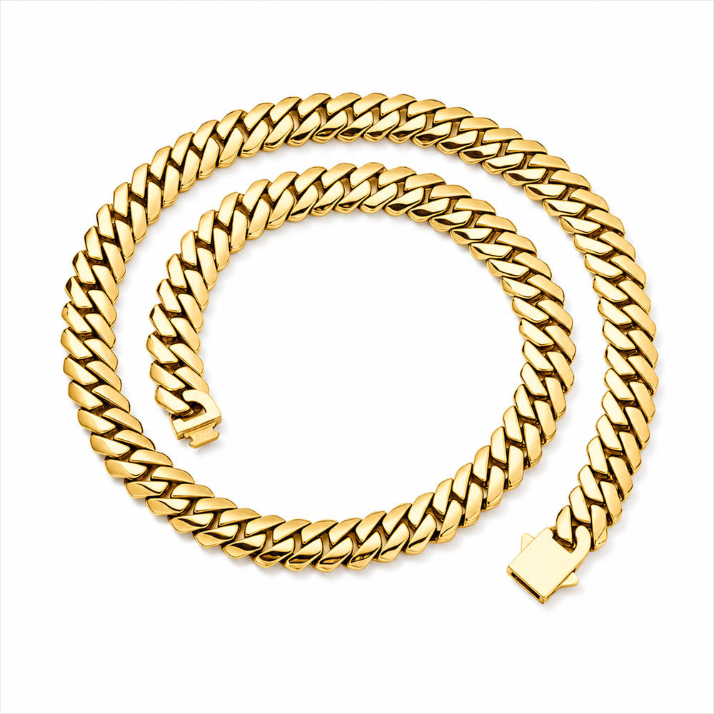 Cuban Link Chain 12Mm - قلادة سلسلة ميامي كوبان من الفولاذ