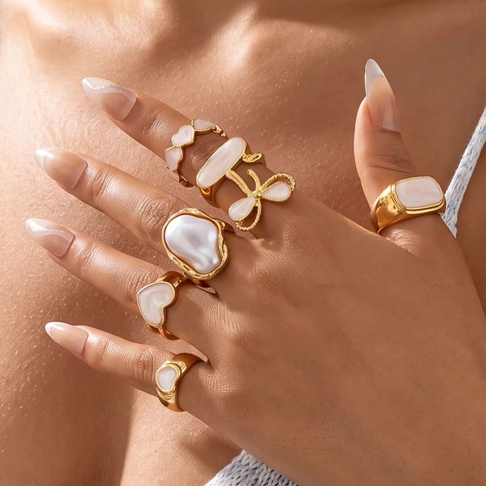 Vintage Punk Knuckle Rings Set - 7 قطع/طقم خواتم معدنية بتصميم بوهو