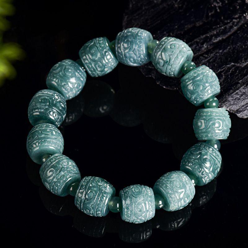Bracelets - سوار خرز من اليشم البورمي الطبيعي