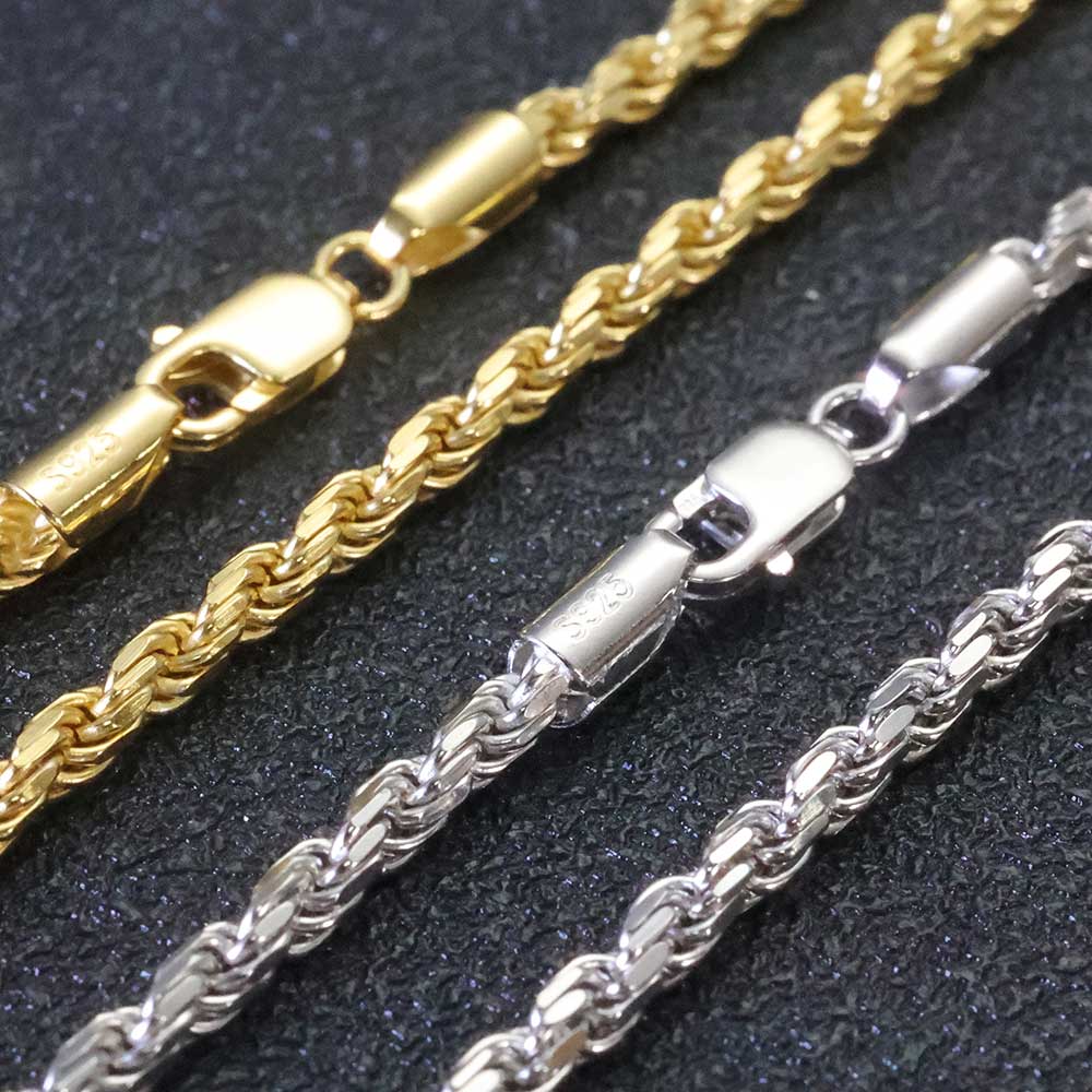 925 Sterling Silver Chain Necklace Men - ESKEEM 3 مللي متر/5 مللي متر