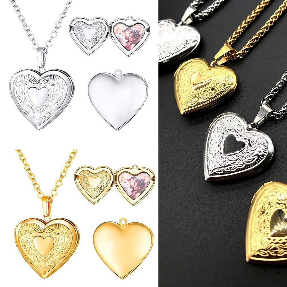 Heart Locket Necklace Photo - قلادة صداقة على شكل قلب مع