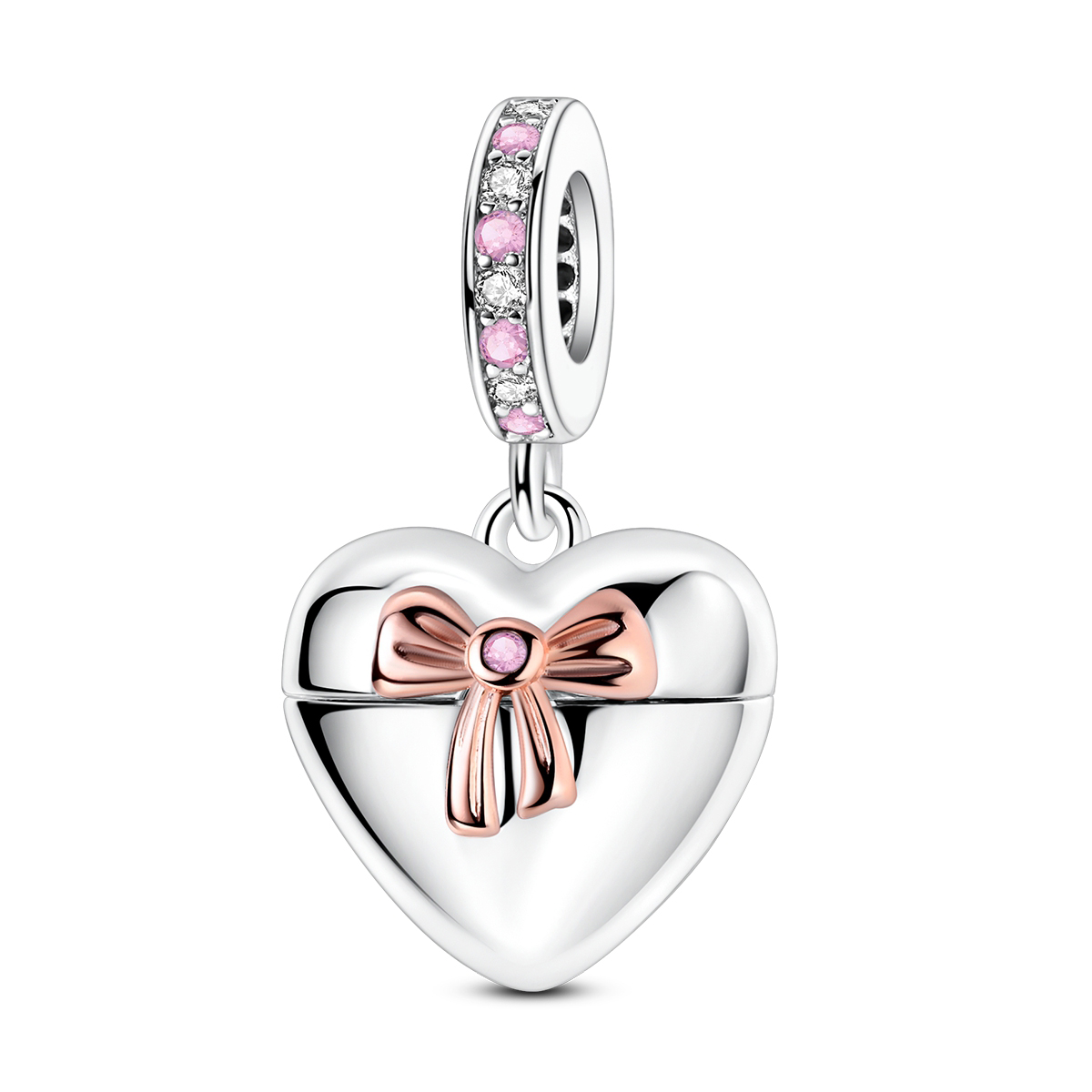 Heart Locket Necklace Photo - قلادة فضية عيار 925 بتصميم قلب