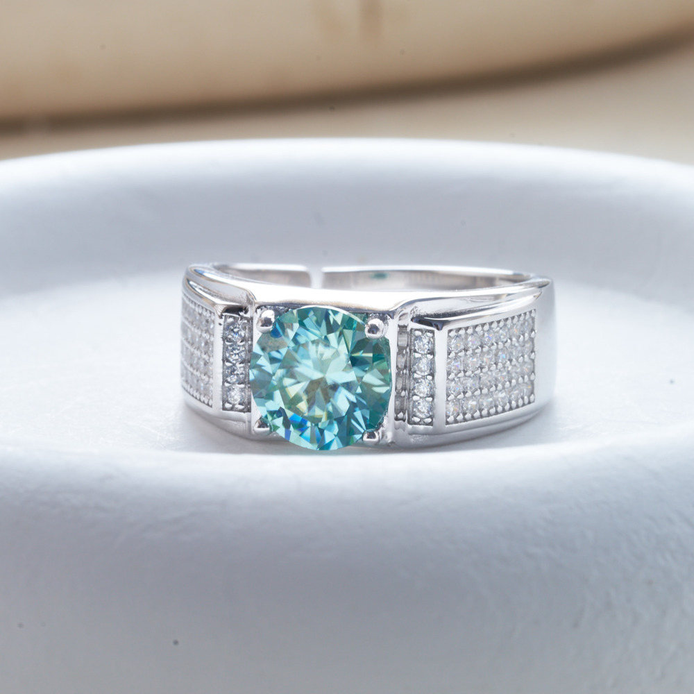 خاتم مويسانيتي من الفضة الإستر - مراجعة Moissanite Engagement Ring 1 Carat وسعره