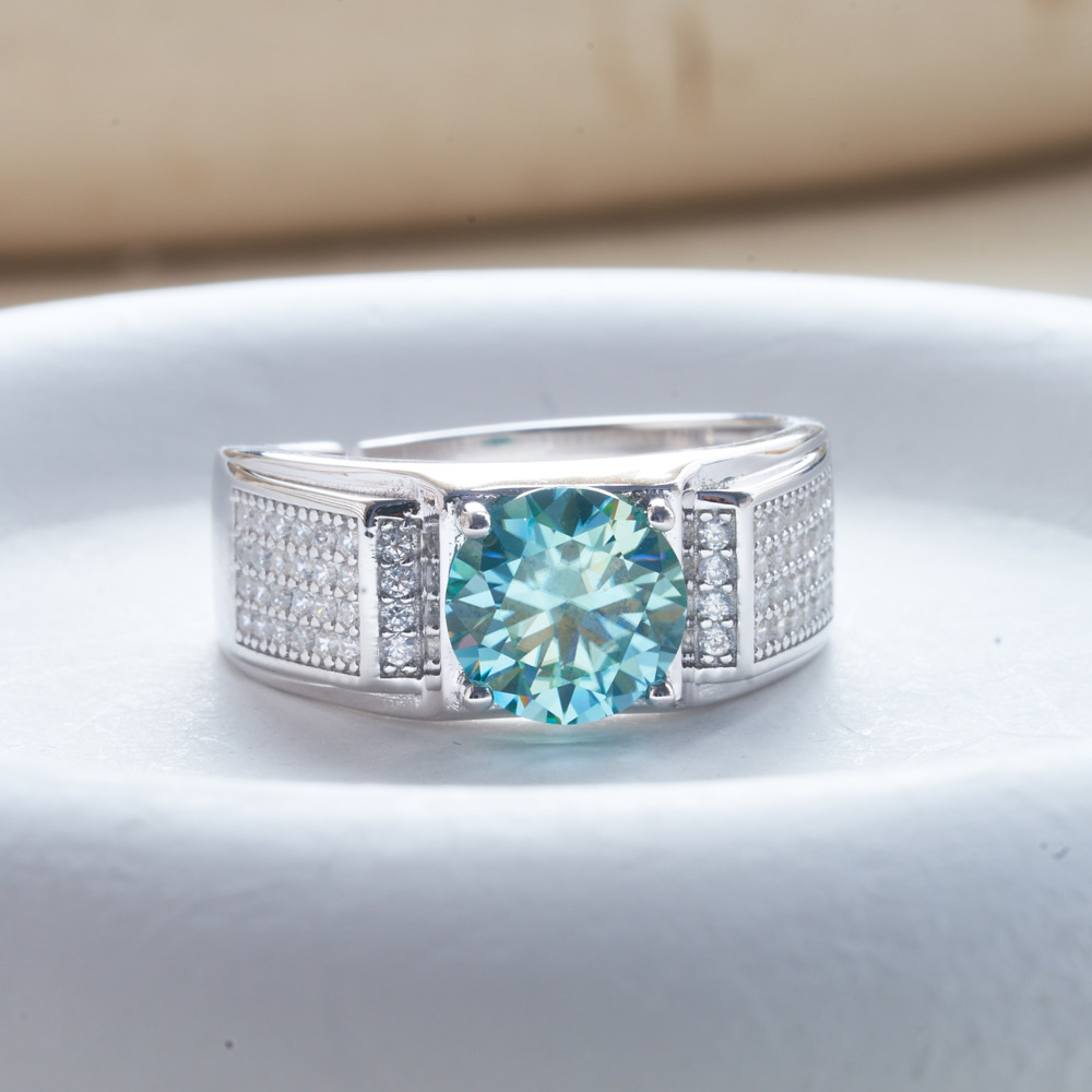 خاتم مويسانيتي من الفضة الإستر - مراجعة Moissanite Engagement Ring 1 Carat وسعره
