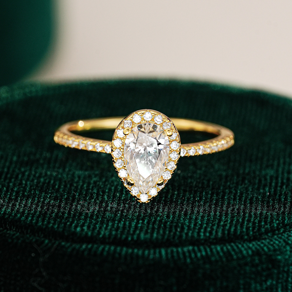 خاتم موسانيت حقيقي من الذهب عي - مراجعة Moissanite Engagement Ring 1 Carat وسعره