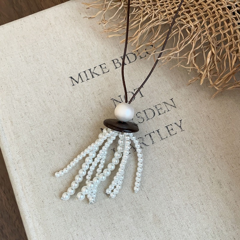 قلائد مينار ريترو بحجر طبيعي ع - مراجعة Pearl Choker Necklace Vintage وسعره