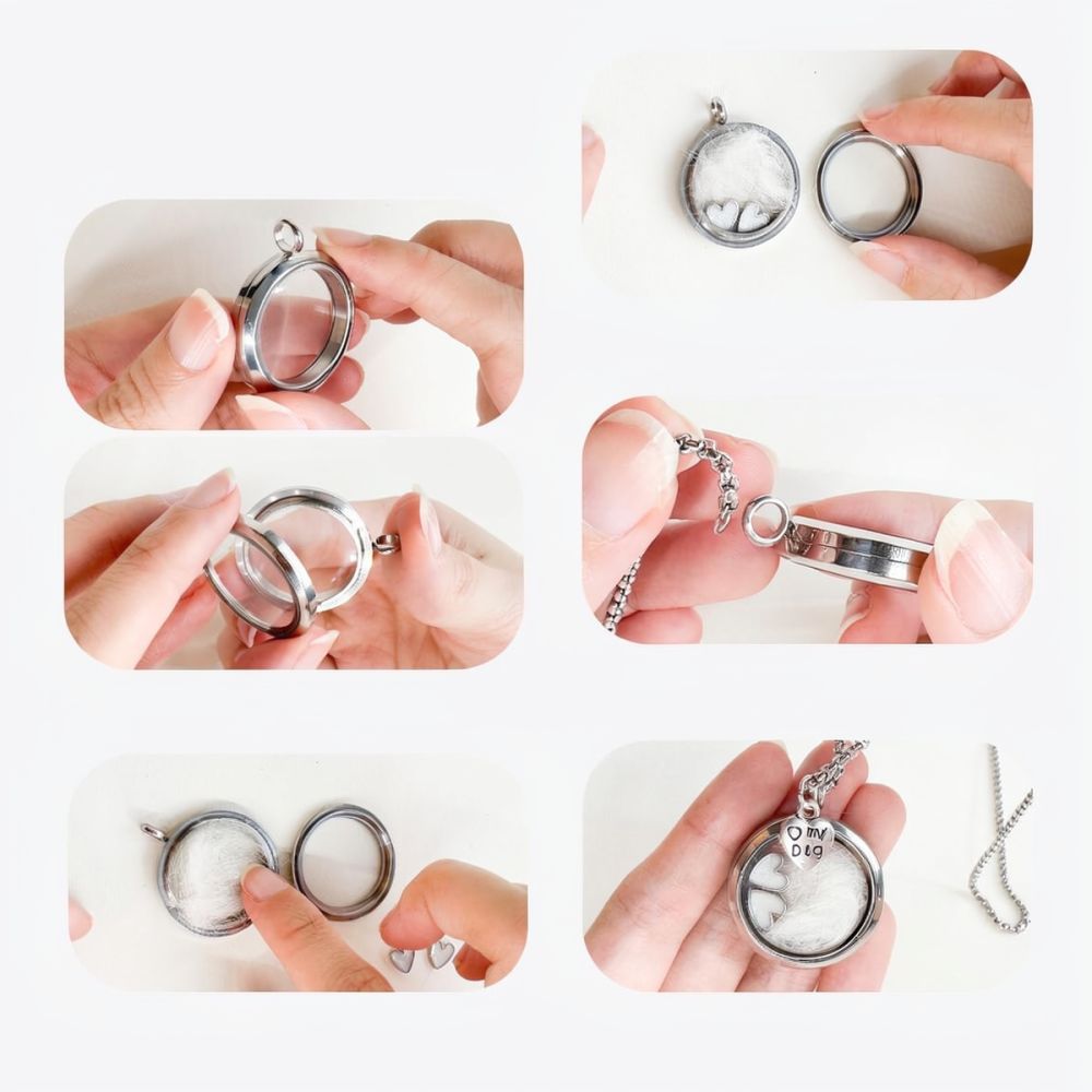قلادة تذكارية على شكل قلب من ا - مراجعة Heart Locket Necklace Photo وسعره