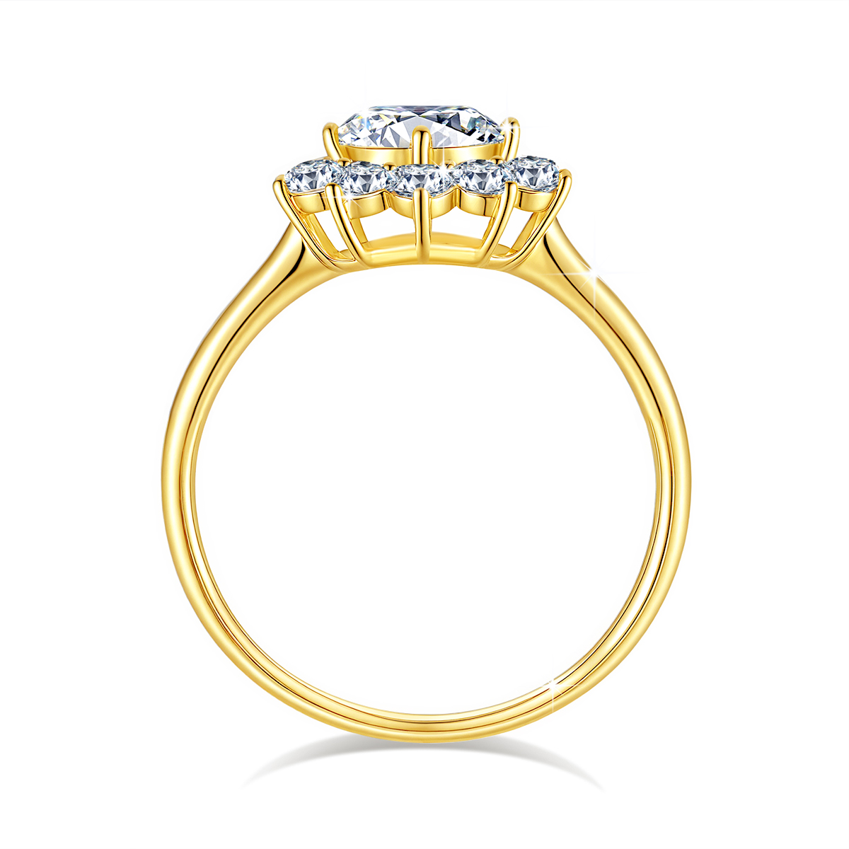 خاتم زفاف فاخر بتصميم زهرة 1 ق - مراجعة Moissanite Engagement Ring 1 Carat وسعره