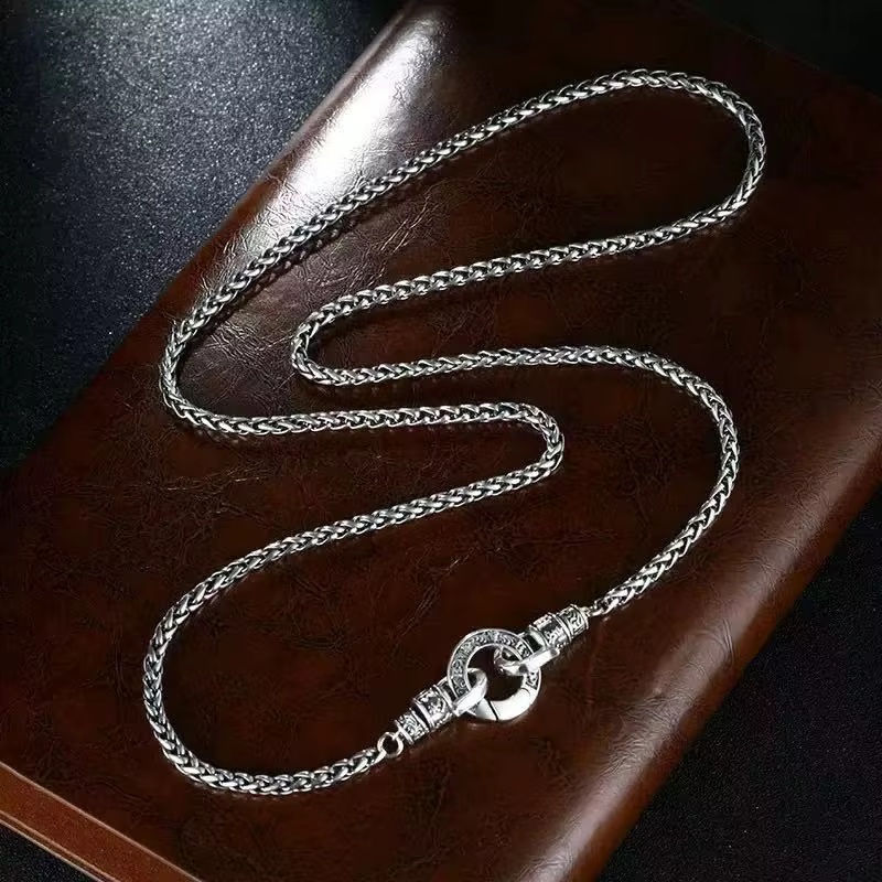 قلادة جديدة من الفضة الإسترلين - مراجعة 925 Sterling Silver Chain Necklace Men وسعره