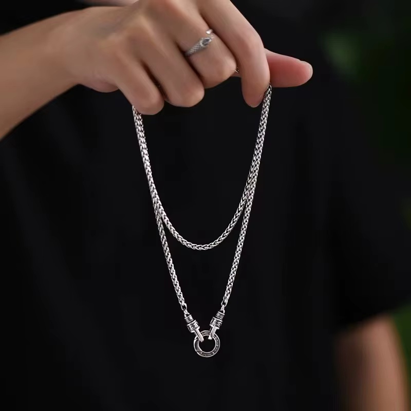 قلادة جديدة من الفضة الإسترلين - مراجعة 925 Sterling Silver Chain Necklace Men وسعره